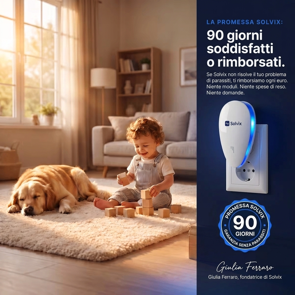 Solvix™ Repellente a Ultrasuoni – Via 14+ Parassiti, per Sempre